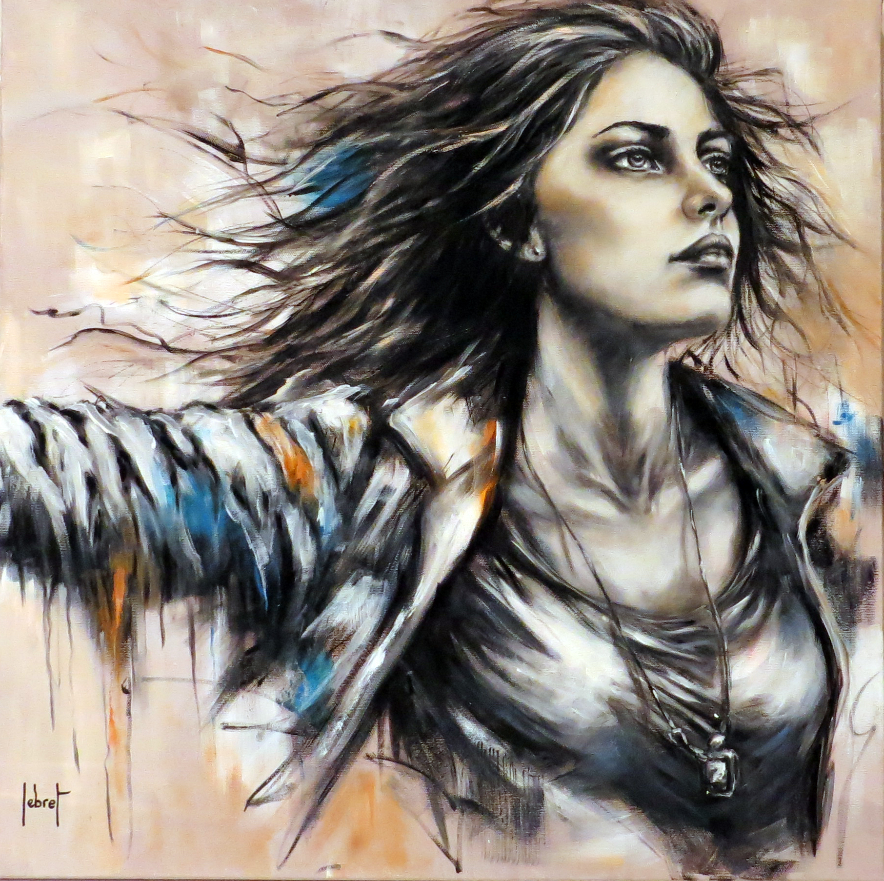 Élan : Huile sur toile - 60x60
