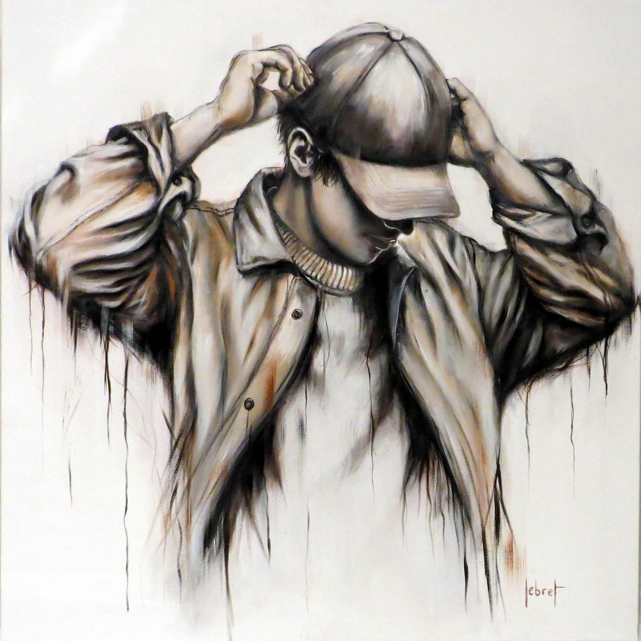 Hors champ : Huile sur toile - 70x70